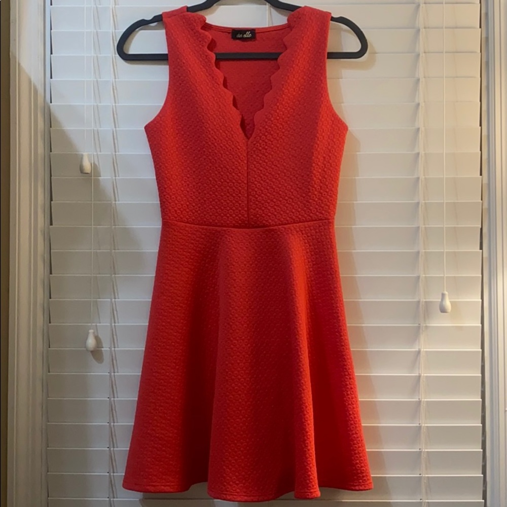Scalloped V dress
